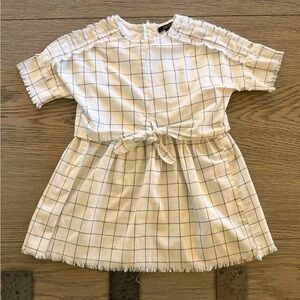 Joe's J White Plaid Kids Dress